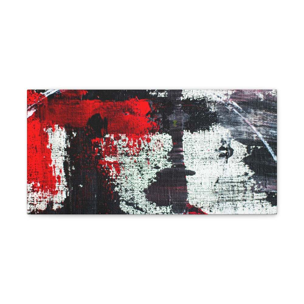 Abstract Rough Canvas Paint Strokes Red White Black Painting Canvas Wall Art for - Picture 2 of 2